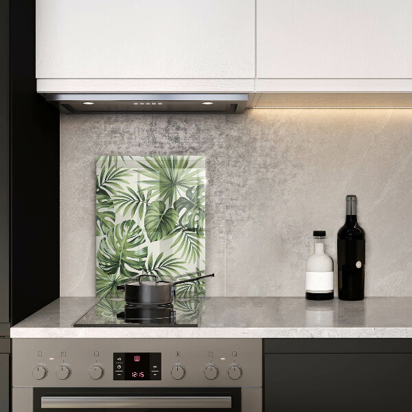 Tagliere in vetro Monstera lascia l'illustrazione