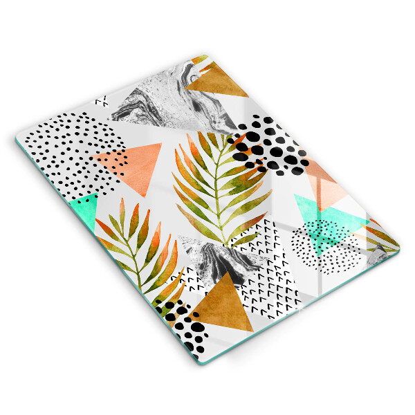 Tagliere in vetro Modello di foglie Boho