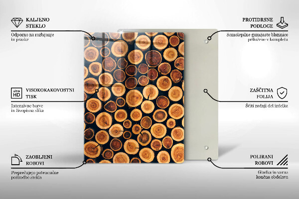 Tagliere in vetro Modello di foglie Boho