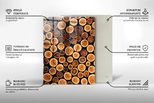 Tagliere in vetro Modello di foglie Boho