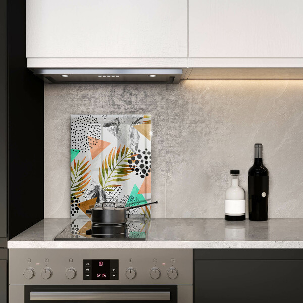 Tagliere in vetro Modello di foglie Boho