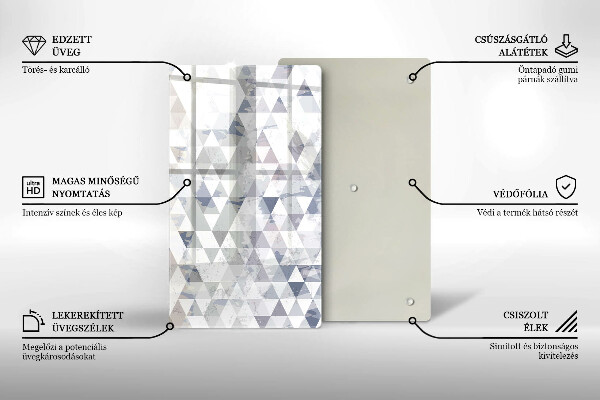 Tagliere in vetro Modello triangoli