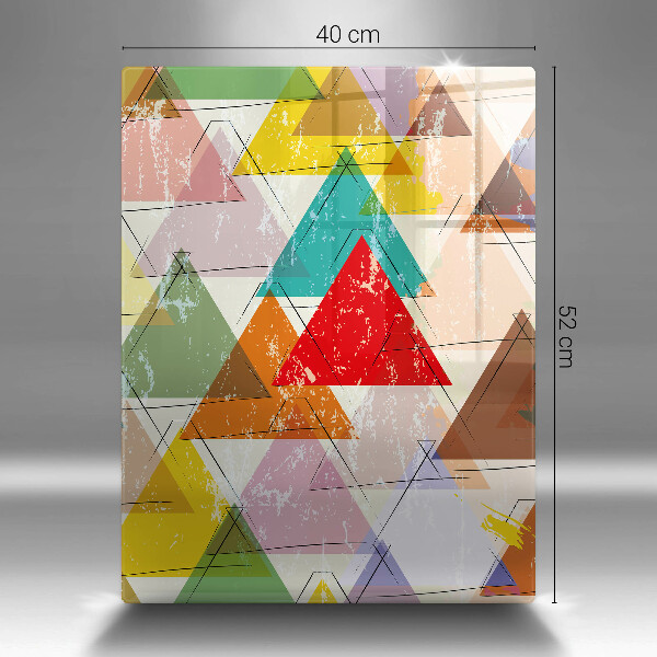 Tagliere in vetro Triangoli dipinti
