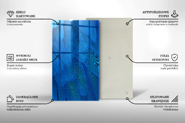 Tagliere in vetro Piume di uccelli
