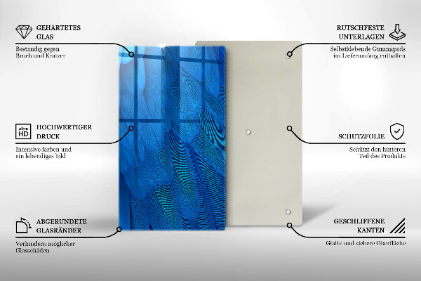 Tagliere in vetro Piume di uccelli