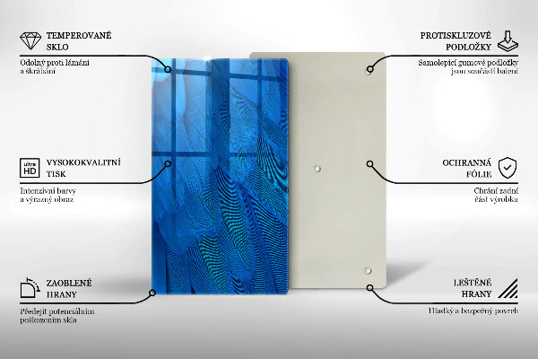 Tagliere in vetro Piume di uccelli