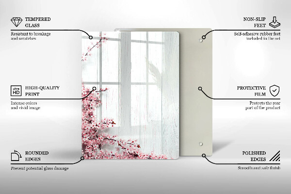 Tagliere in vetro Piume di uccelli