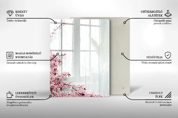 Tagliere in vetro Piume di uccelli