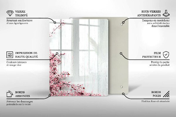 Tagliere in vetro Piume di uccelli