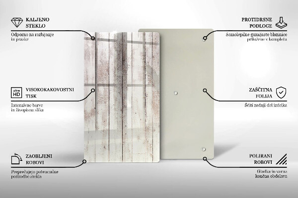Tagliere in vetro Vecchie tavole di legno