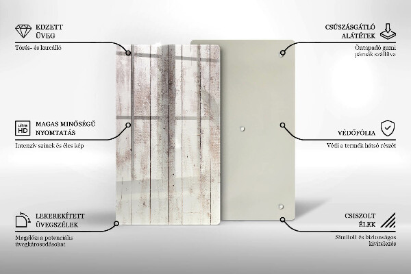 Tagliere in vetro Vecchie tavole di legno