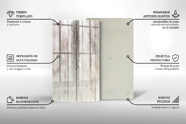 Tagliere in vetro Vecchie tavole di legno
