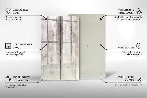Tagliere in vetro Vecchie tavole di legno