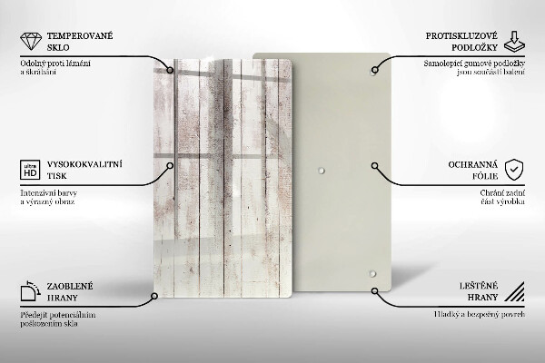 Tagliere in vetro Vecchie tavole di legno