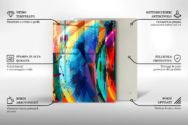 Tagliere in vetro Foglie selvagge della giungla