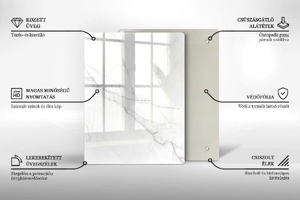 Tagliere in vetro Marmo pastello