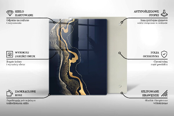 Tagliere in vetro Tavole con struttura in legno