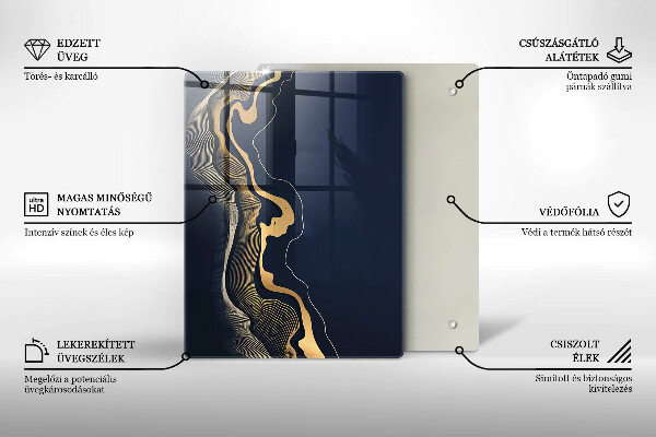 Tagliere in vetro Tavole con struttura in legno