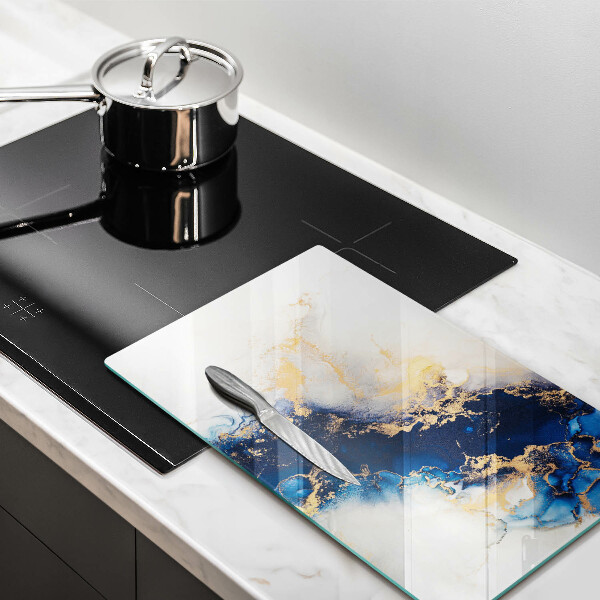 Tagliere in vetro Astrazione con il blu