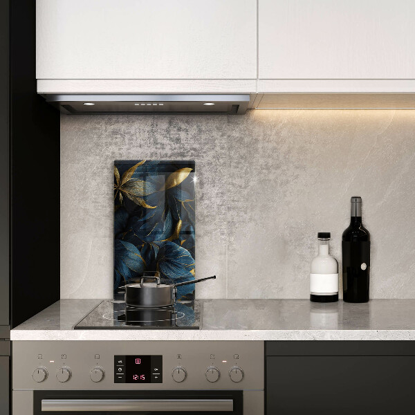 Tagliere in vetro Foglie decorative con oro