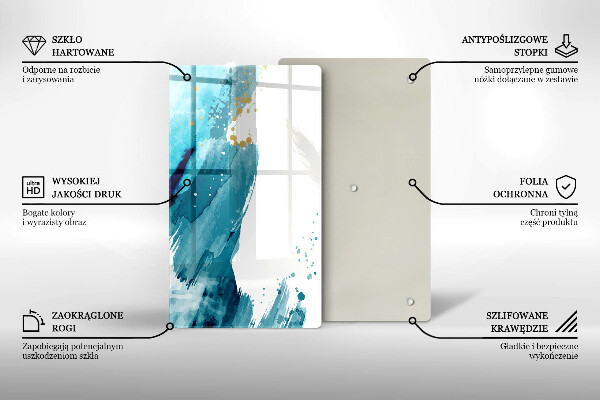 Tagliere in vetro Macchie blu