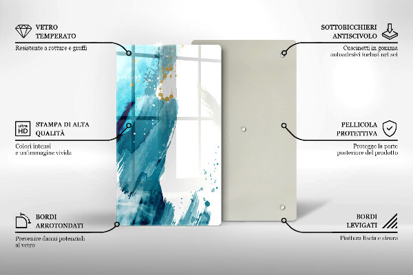 Tagliere in vetro Macchie blu