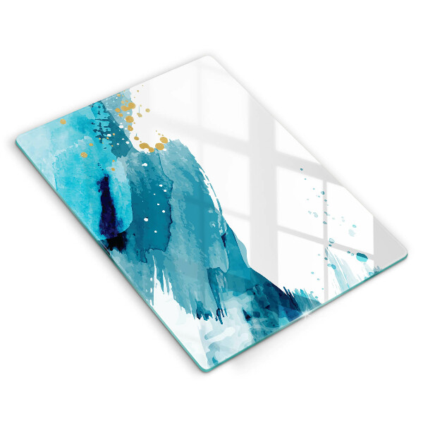 Tagliere in vetro Macchie blu