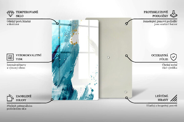 Tagliere in vetro Macchie blu