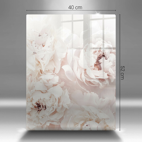 Tagliere in vetro Peonie pastello