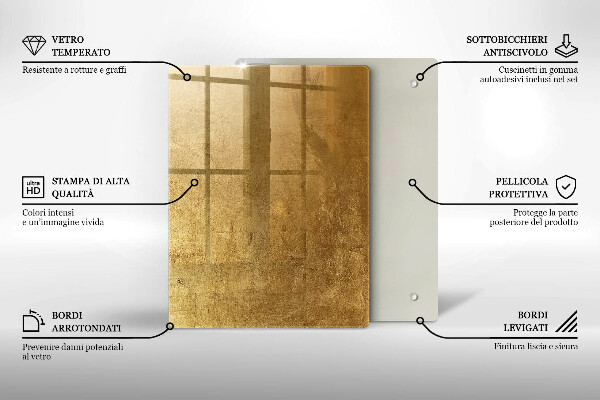 Tagliere in vetro Peonie pastello