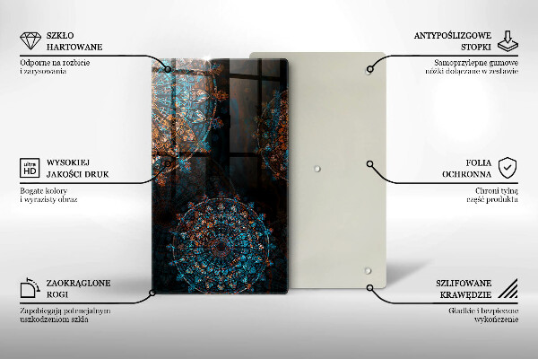 Tagliere in vetro Ruote vintage boho