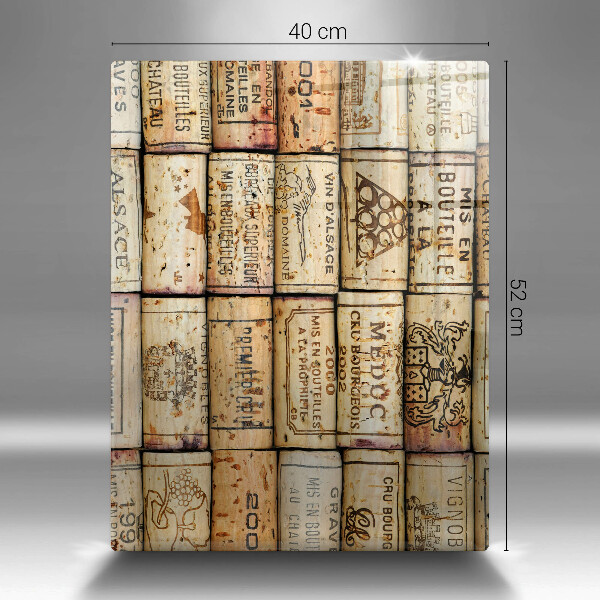 Tagliere in vetro Vecchi tappi per vino