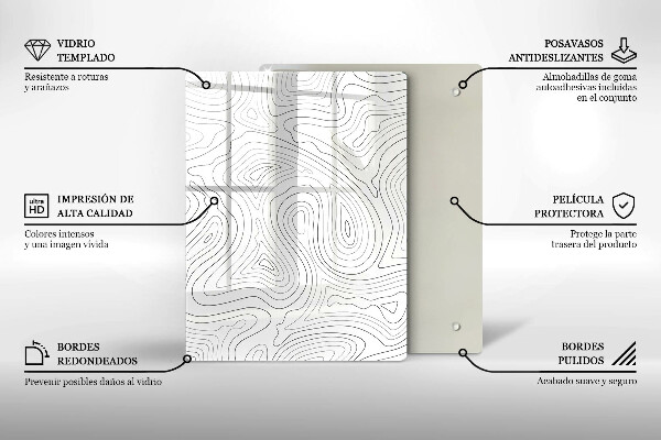 Tagliere in vetro Vecchi tappi per vino
