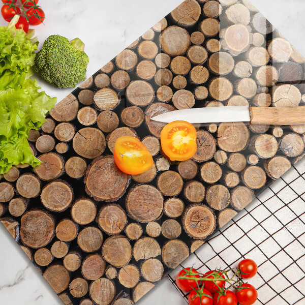 Tagliere in vetro Tronchi d'albero