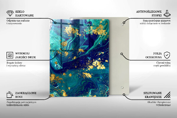 Tagliere in vetro Foglie della giungla