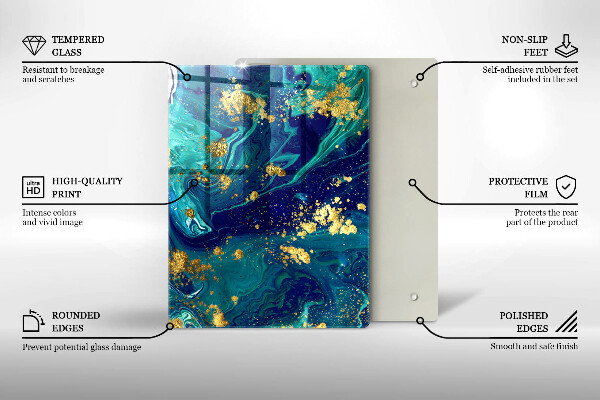 Tagliere in vetro Foglie della giungla