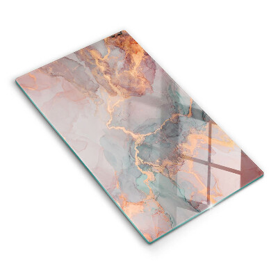 Tagliere in vetro Marmo con oro