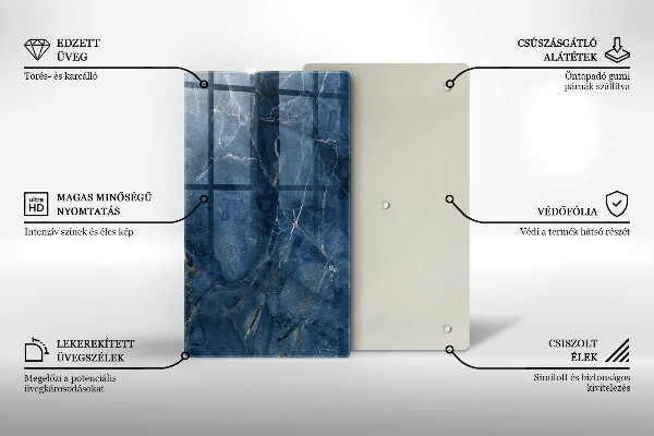 Tagliere in vetro Trama di pietra di marmo