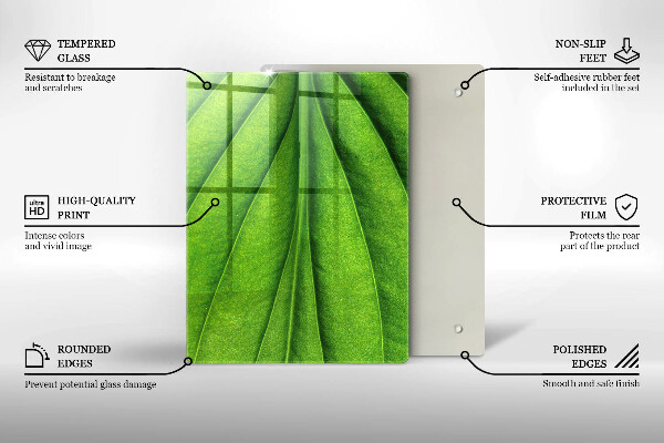 Tagliere in vetro Trama di pietra di marmo