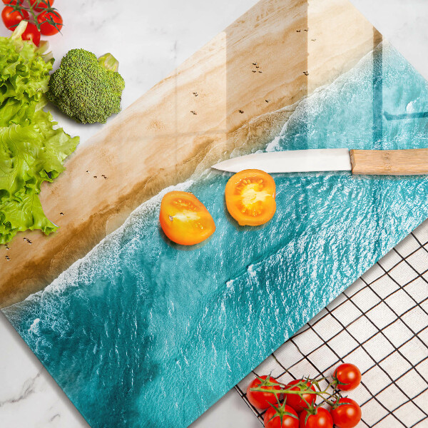 Tagliere in vetro Riva della spiaggia e mare