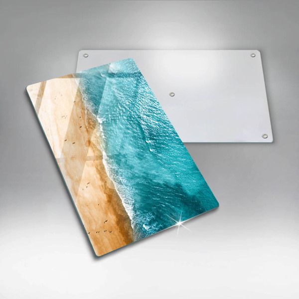 Tagliere in vetro Riva della spiaggia e mare