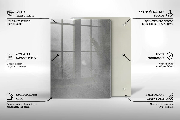 Tagliere in vetro Pianta di muschio naturale