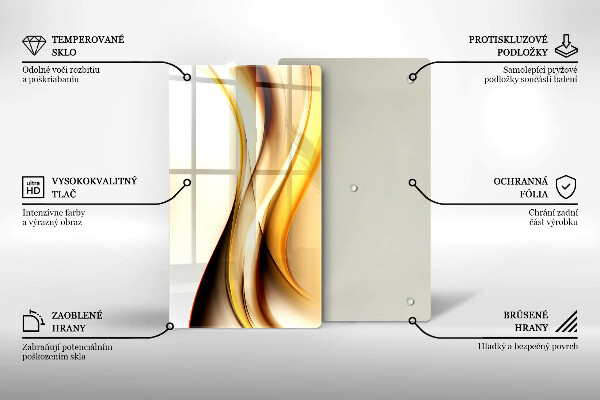Tagliere in vetro Linee di fumo astratte