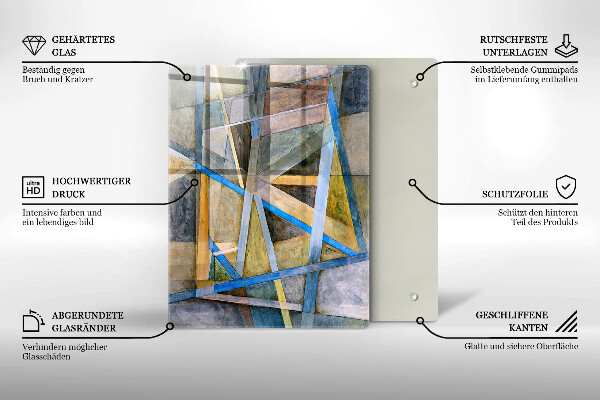 Tagliere in vetro Linee di fumo astratte
