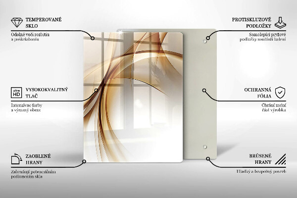 Tagliere in vetro Fiori rosa primaverili