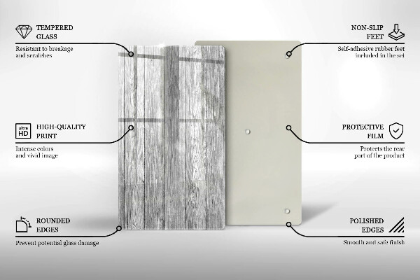 Tagliere in vetro Vecchie tavole di legno