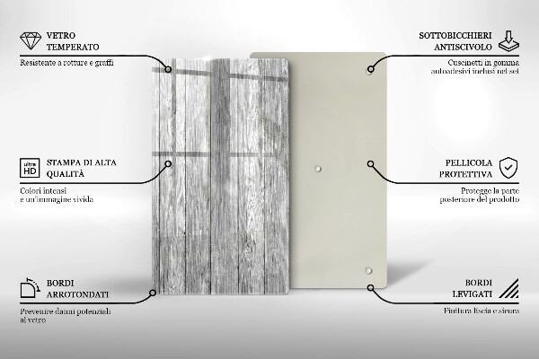 Tagliere in vetro Vecchie tavole di legno
