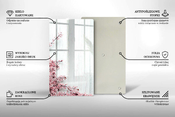 Tagliere in vetro Fiori sulle tavole