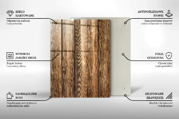 Tagliere in vetro Fiori sulle tavole