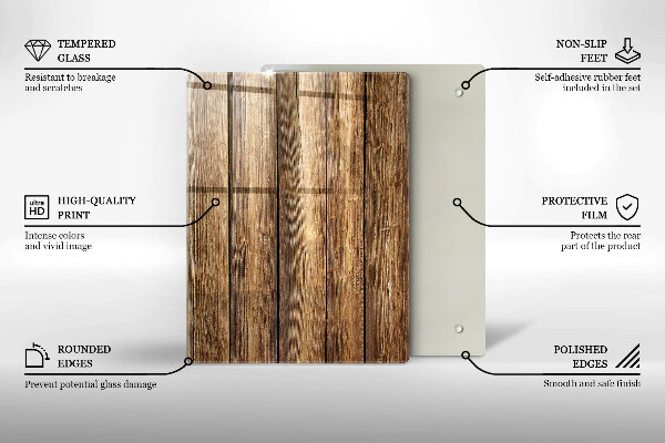 Tagliere in vetro Fiori sulle tavole